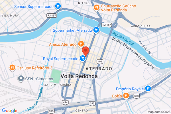 Mapa da localização - Volta Redonda (Matriz)