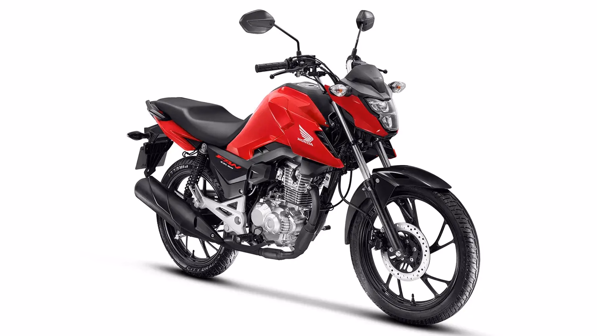 CG 160 Fan vermelha vista lateral dianteira direita - 5 de 16