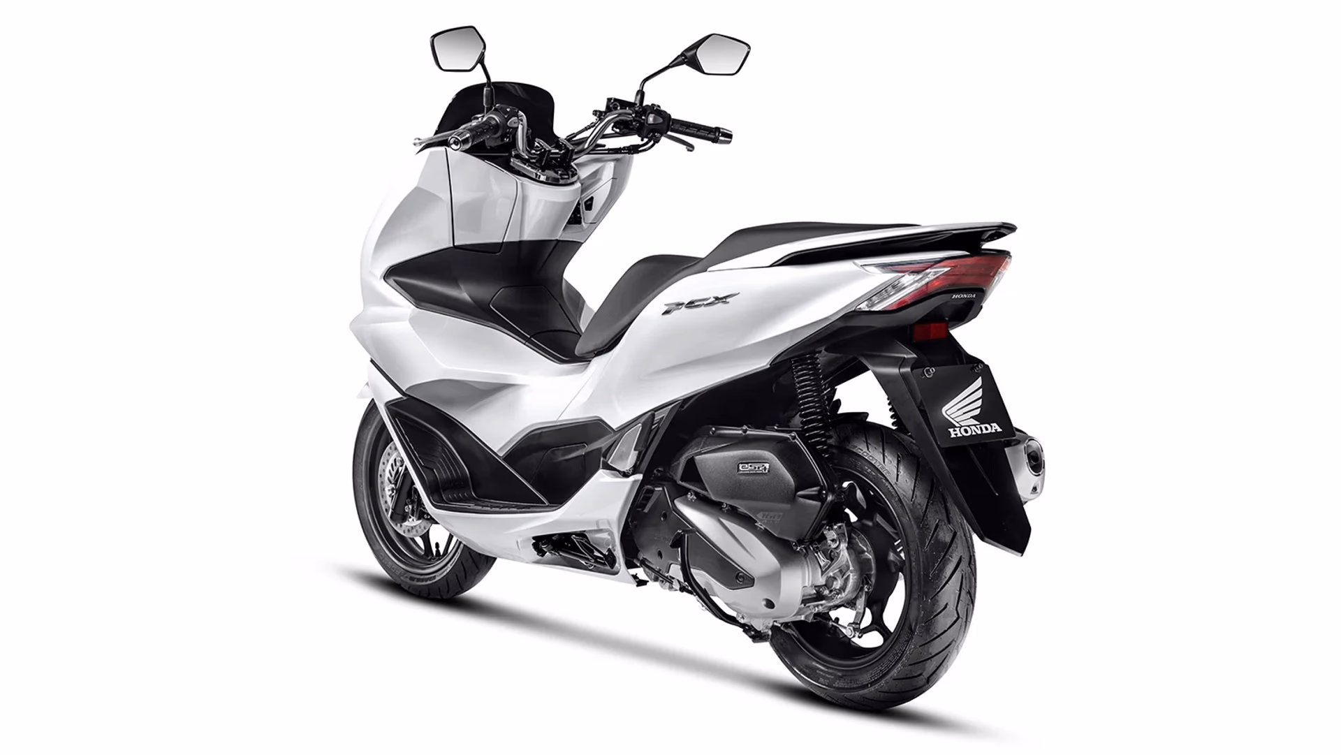 PCX na cor branco perolizado, vista lateral traseira esquerda - 33 de 38