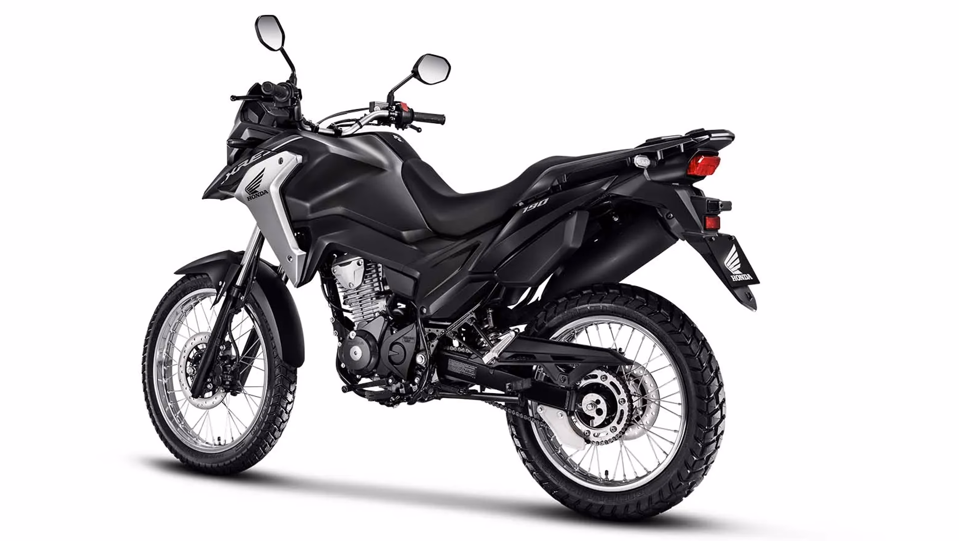 XRE 190 vista lateral traseira esquerda na cor cinza metálico - 9 de 12