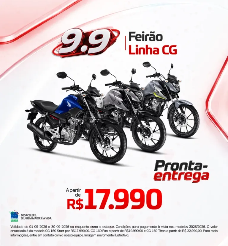 Banner Oferta Linha CG Luc Sul Honda