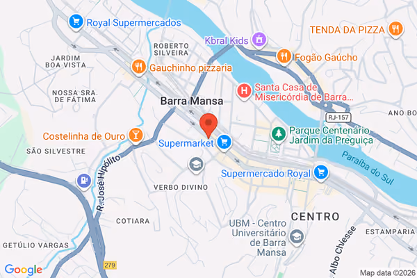 Mapa da localização - Barra Mansa