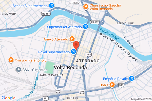 Mapa da localização - Volta Redonda (Matriz)