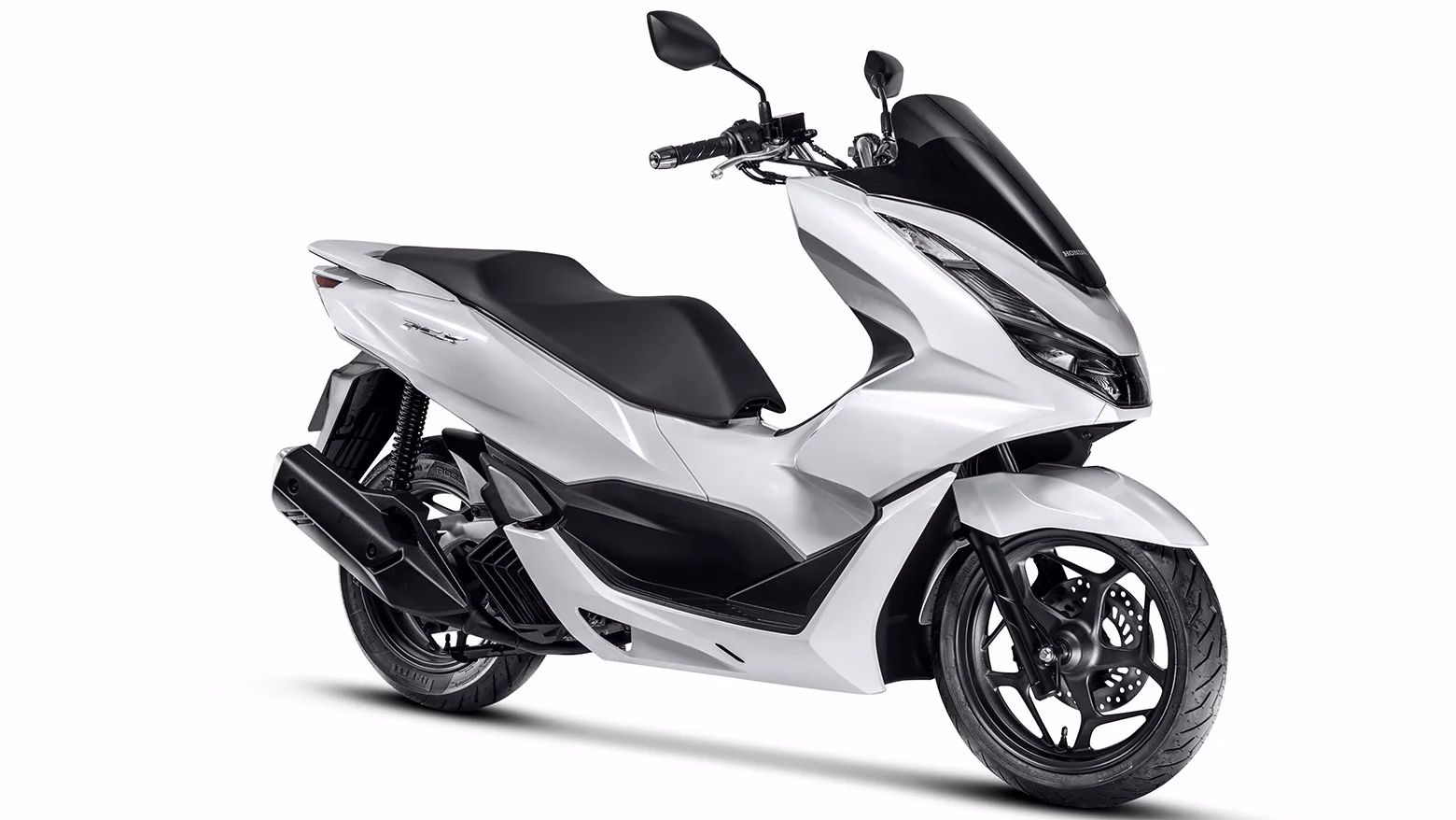 PCX na cor branco perolizado, vista lateral dianteira direita - 9 de 12