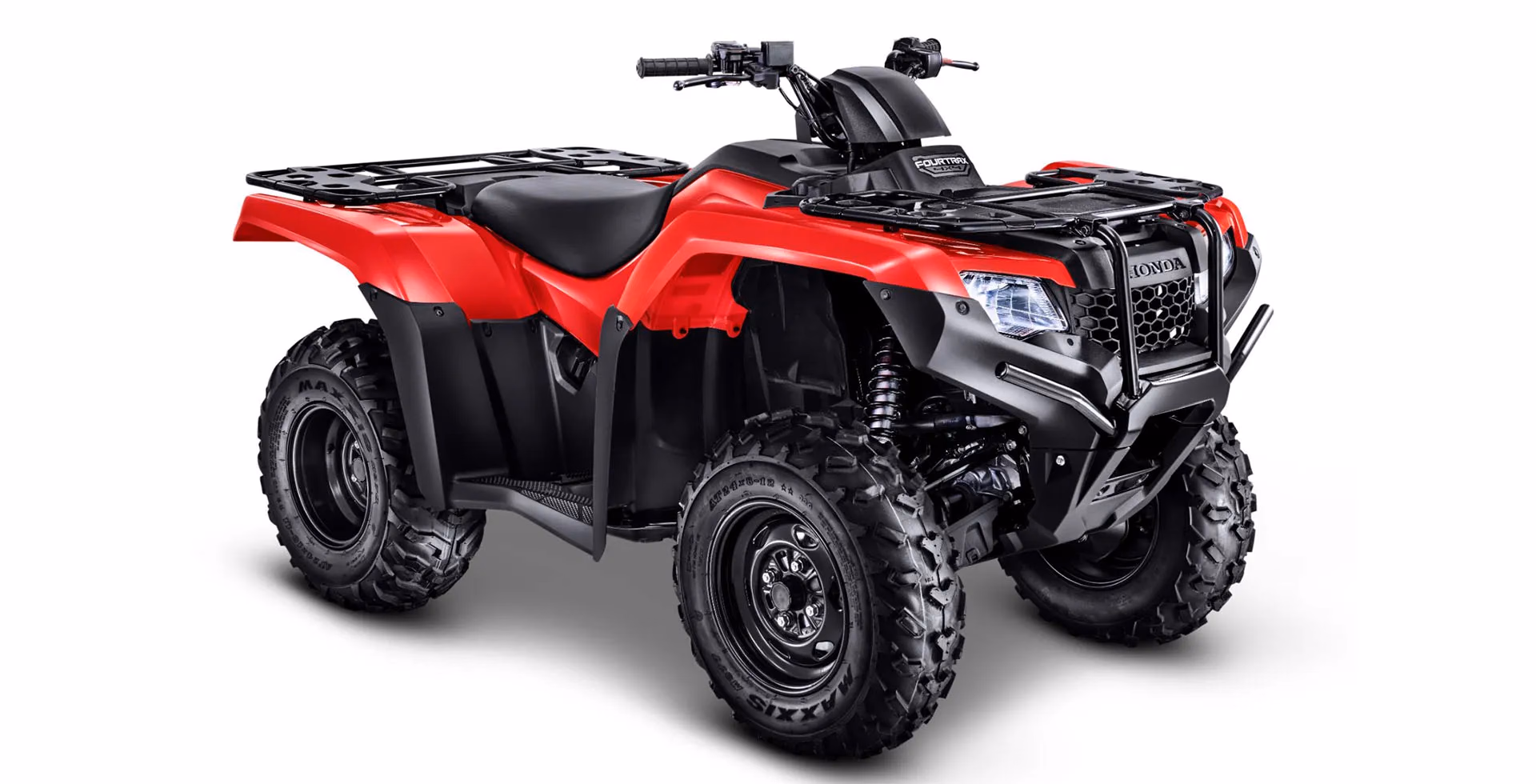 TRX 420 FourTrax na cor vermelha, vista lateral - 3 de 4